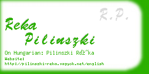 reka pilinszki business card